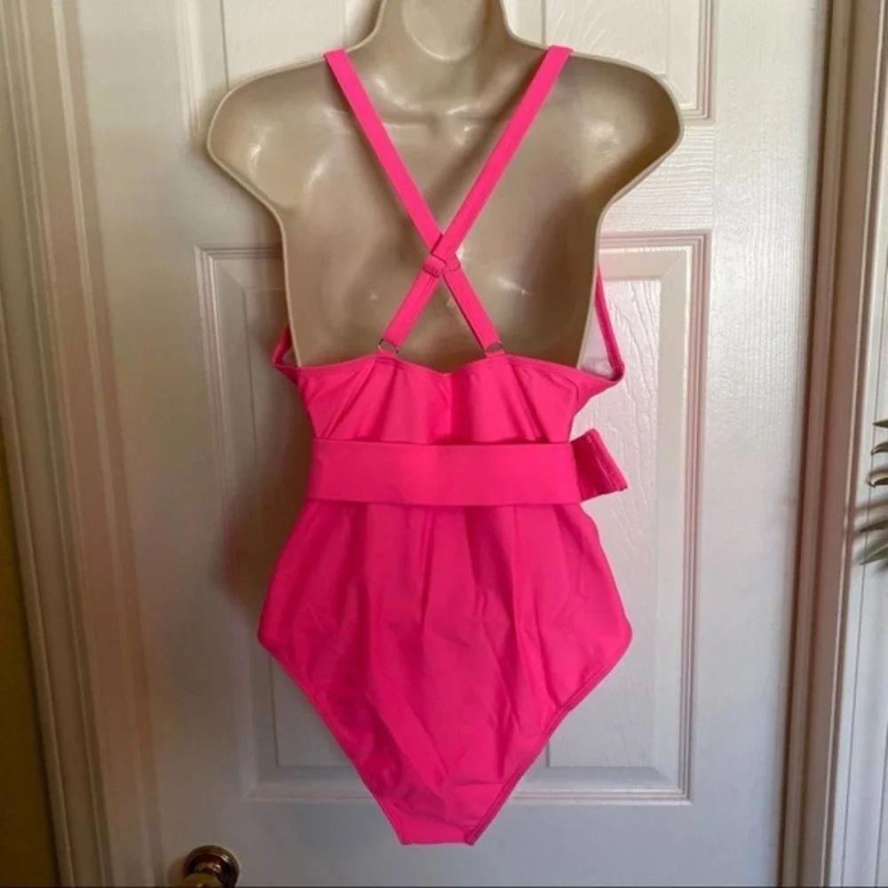 Hot Pink One Piece Bathing Suit